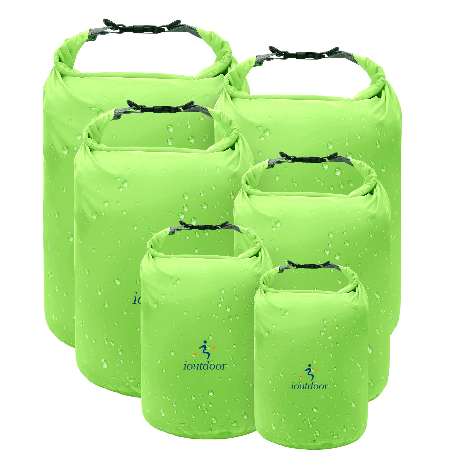 ioutdoor Waterproof Dry Bag Set | 6-Piece Lightweight Sacks 2L-70L