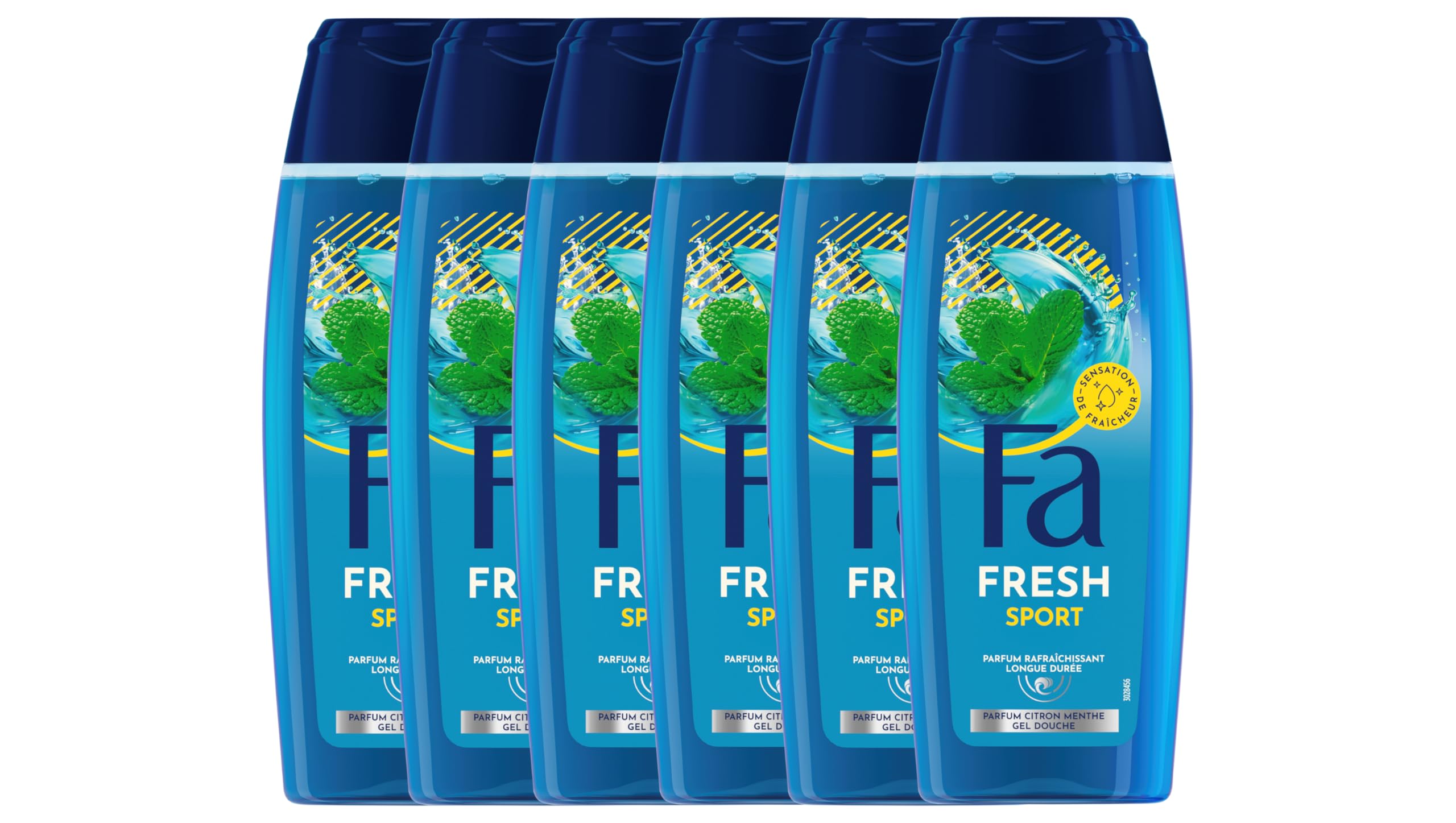 Fa Men Active Sport Revitalising Shower Gel - Vegan - 250ml (Pack of 6)