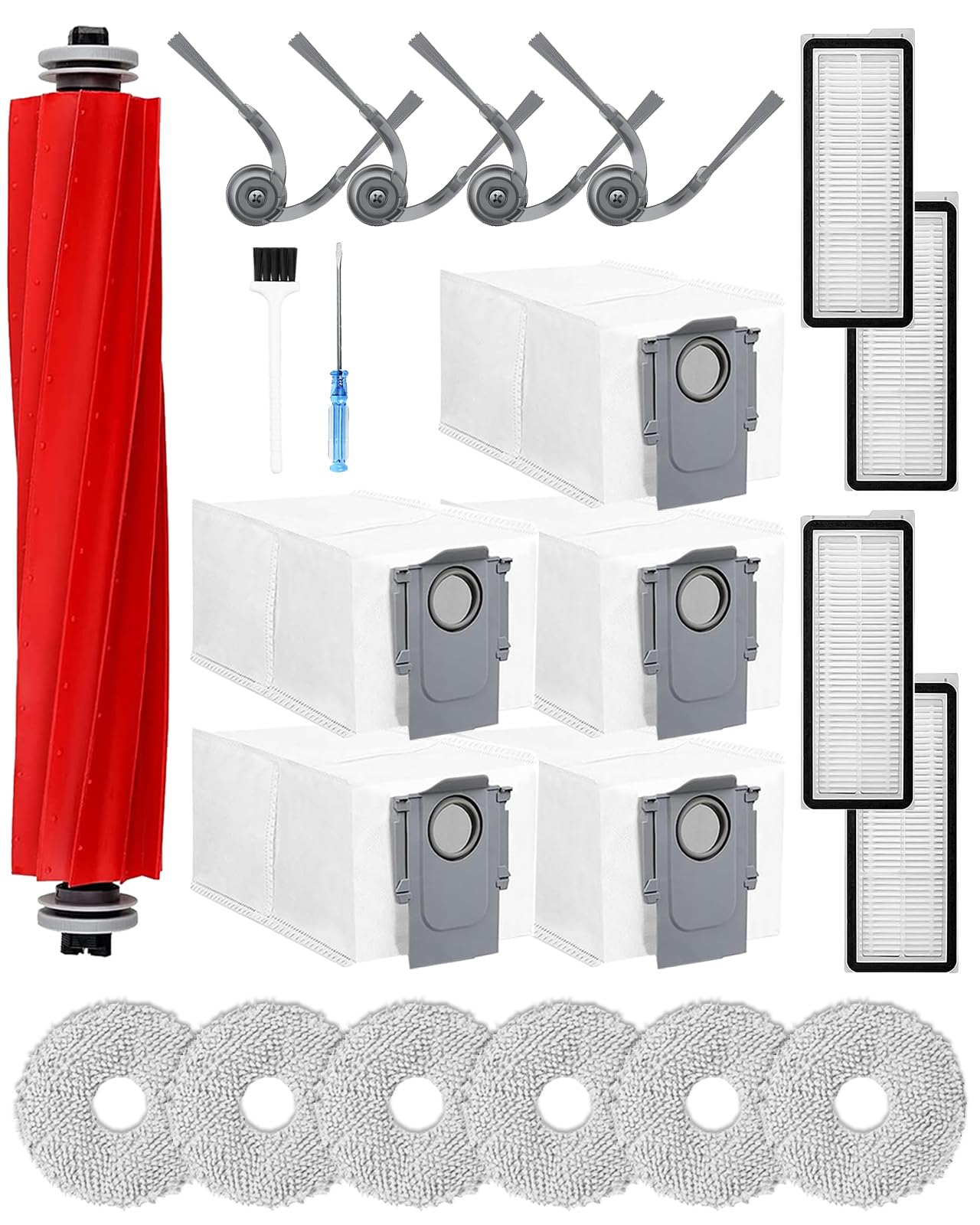 iRobacc 22-Piece Replacement Kit for Roborock QV 35S/35A Vacuum