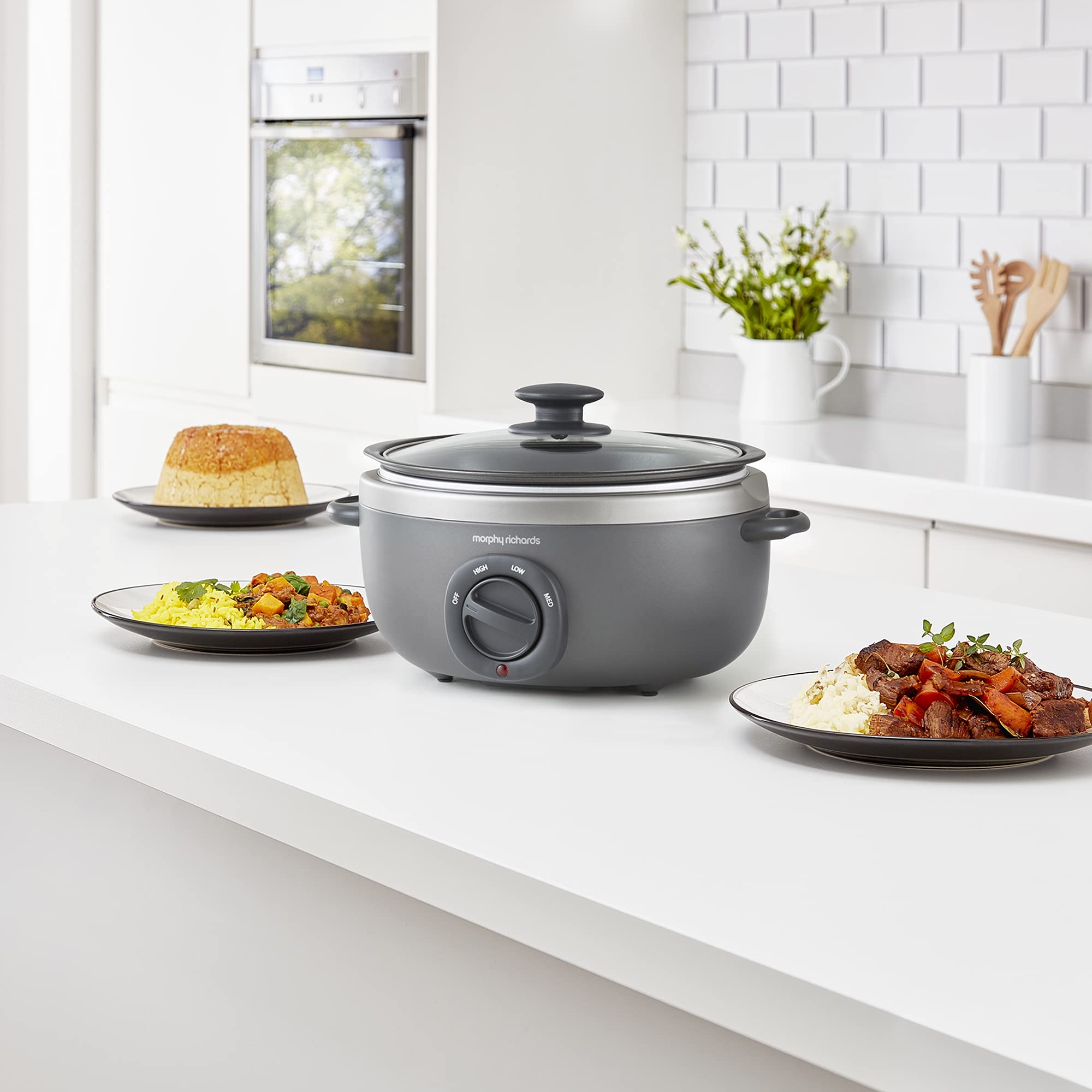 Morphy Richards 460022 Slow Cooker | 3.5L Hob Proof Aluminium Pot