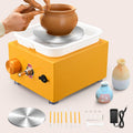 Ovshnrr Mini Electric Pottery Wheel - 2000RPM Ceramic Tool for Kids (Yellow)