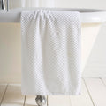 Dreams & Drapes Popcorn Check Bath Sheet White – Extra‑Large Soft Absorbent 100% Cotton Jacquard Check Bathroom Towel, Quick‑Dry - image 1