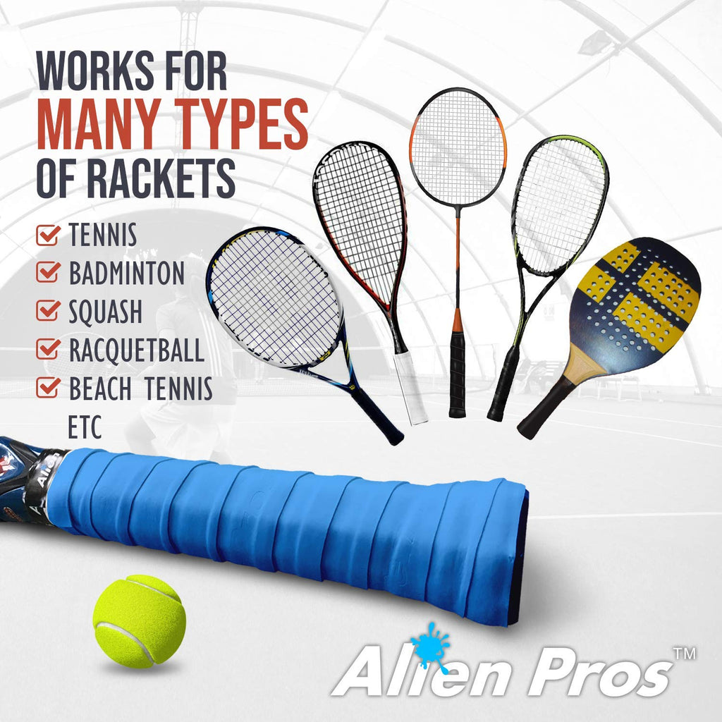 Alien Pros Tennis Racket Overgrip - 60 Pack Precut Dry Feel Tape