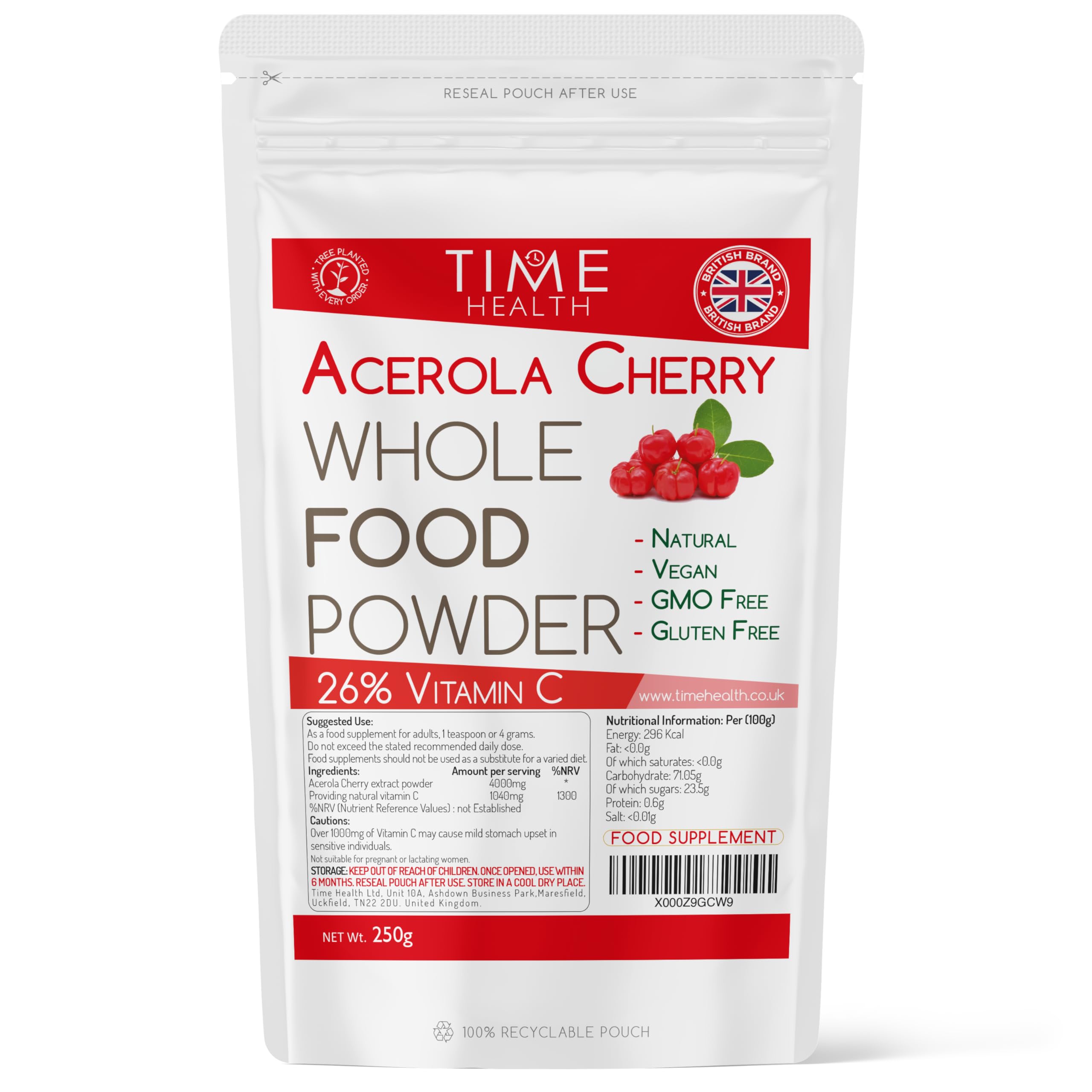 Jolof Store Acerola Cherry Juice Powder – Natural Vitamin C – 250g