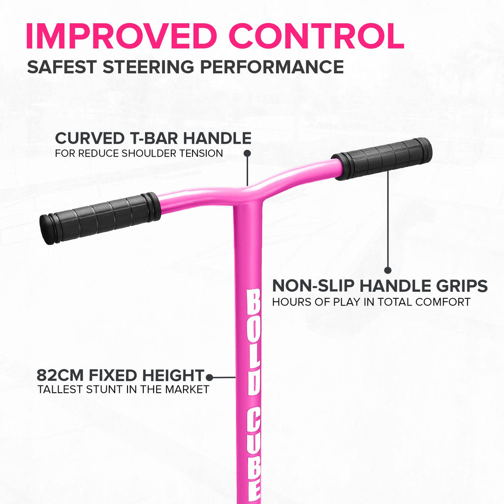 BOLDCUBE Stunt Scooter for Kids 8-12 | Lightweight Freestyle Pro – Pink
