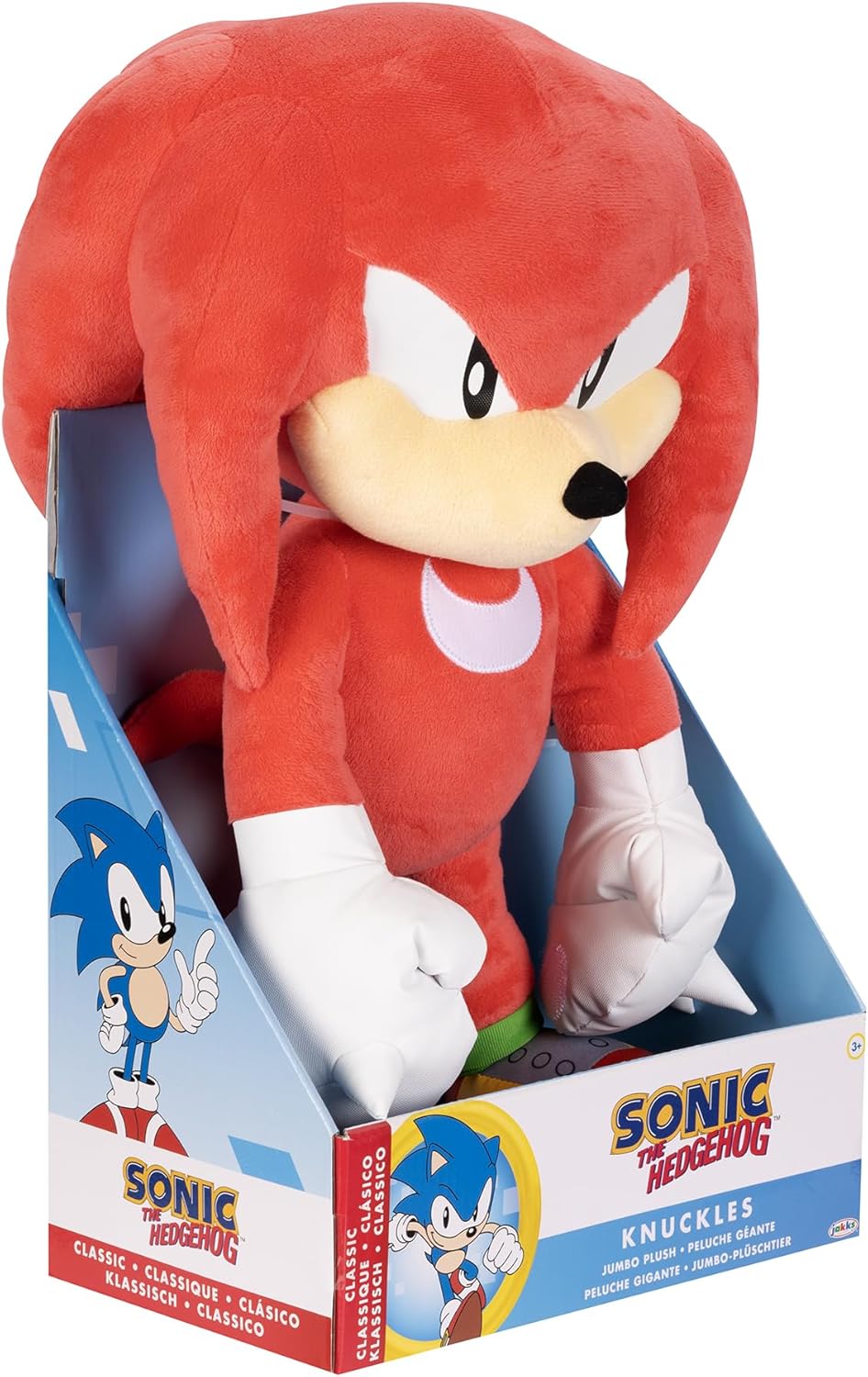 Snaps Sonic The Hedgehog Knuckles Jumbo 18-Inch Plush Stuffed Toy