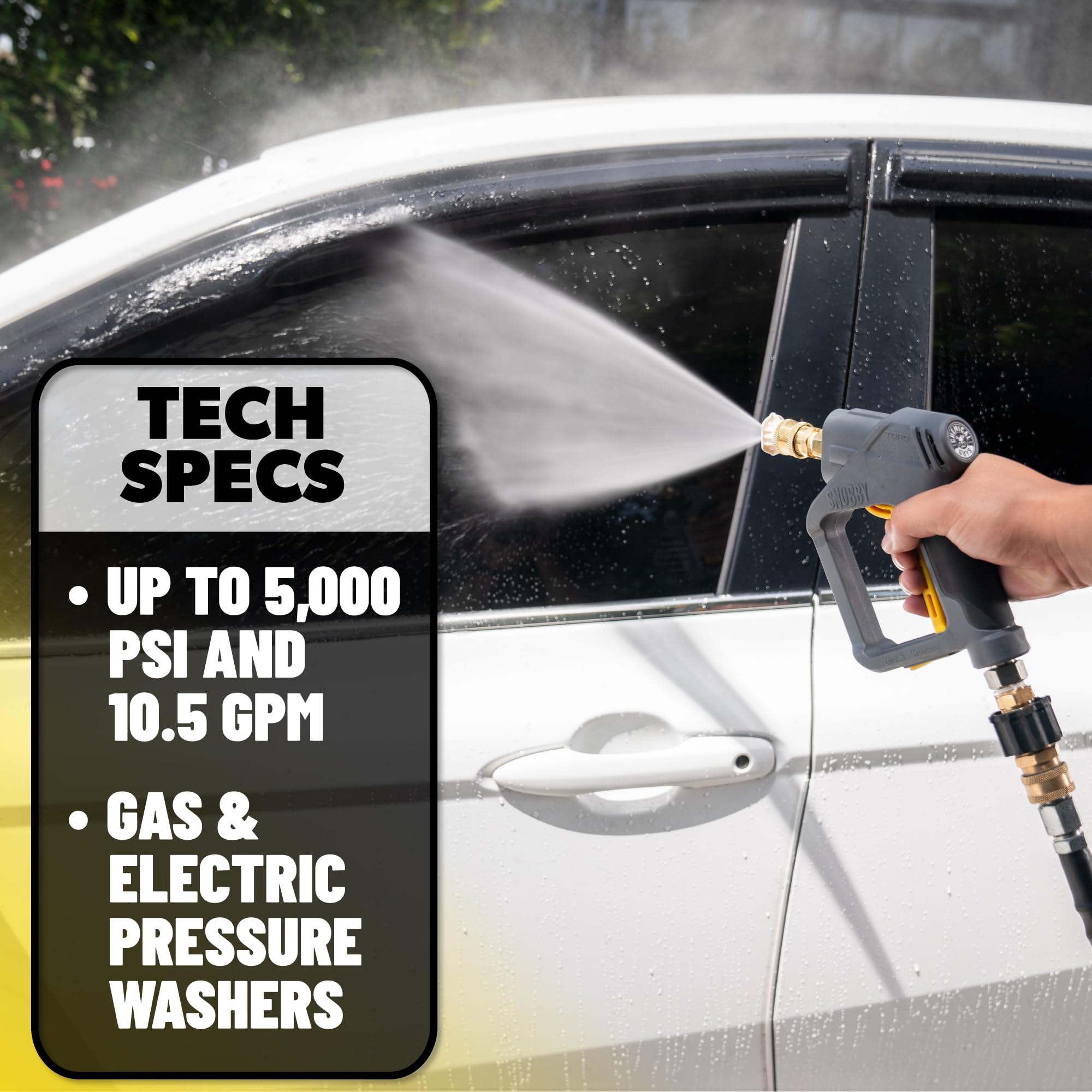 Chemical Guys Snubby Pressure Washer Gun | Compact Foam Cannon Attachment