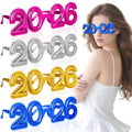 MAGICLULU 2026 Glitter Eyeglasses | 4pcs Graduation Photo Booth Props