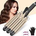 Hilifexll 3 Barrel Hair Waver – 22mm Mermaid Curling Iron for Beach Waves