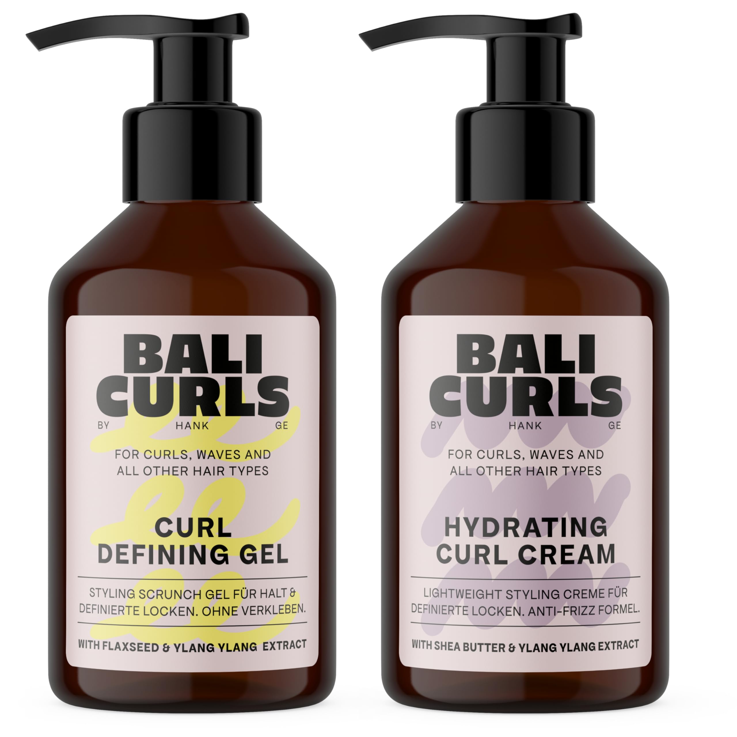 Bali Curls Curl Defining Set | Hydrating Cream & Gel for Frizz Control