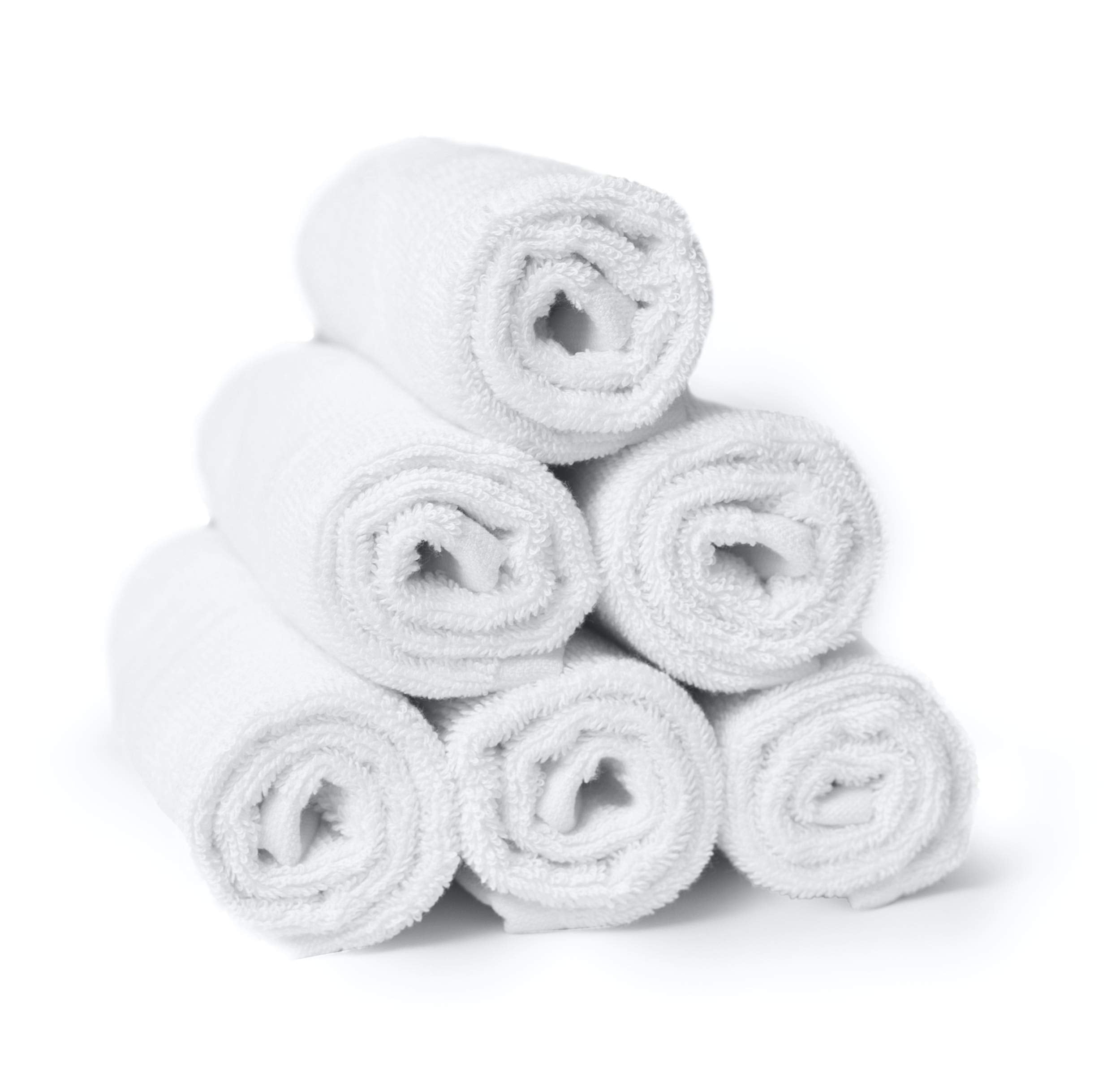 RosenSoft Turkish Cotton Washcloths | 6-Pack Soft Face & Hand Towels