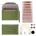Jolof Store Interchangeable Circular Knitting Needles Set | 13 Pairs Rose Gold