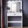 Jolof Store Hollywood Vanity Mirror Dressing Table with 3-Color LED Lights