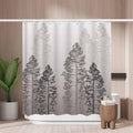 Woutay Tree Silhouette Shower Curtain | Mold Resistant Polyester Fabric