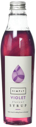 Simply Violet Syrup – Floral Beverage Flavoring, 250ml (Pack of 12)