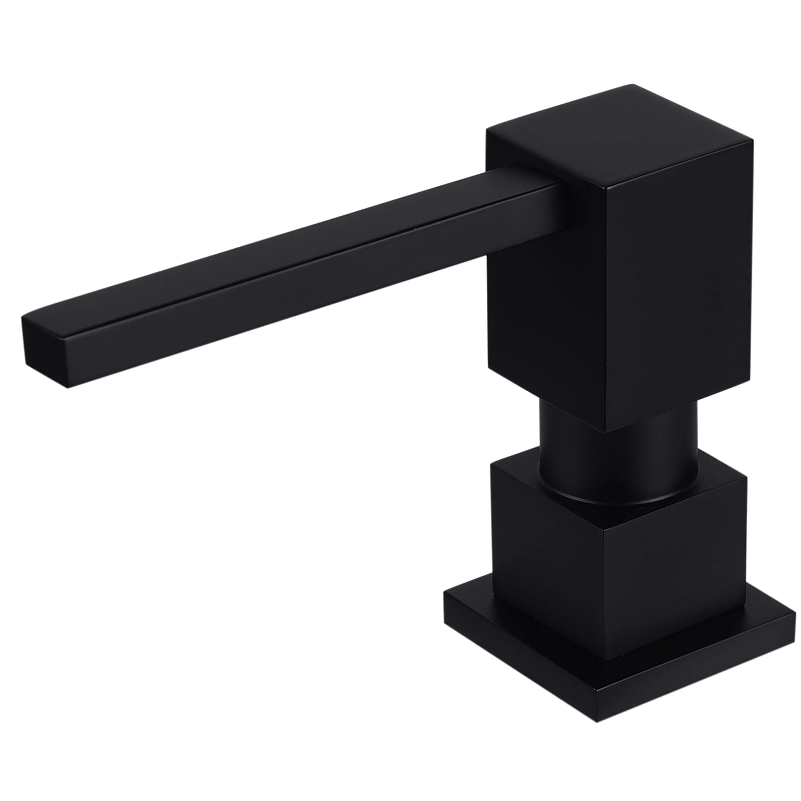 Kitchen Sink Soap Dispenser – Matte Black Brass Refillable Pump