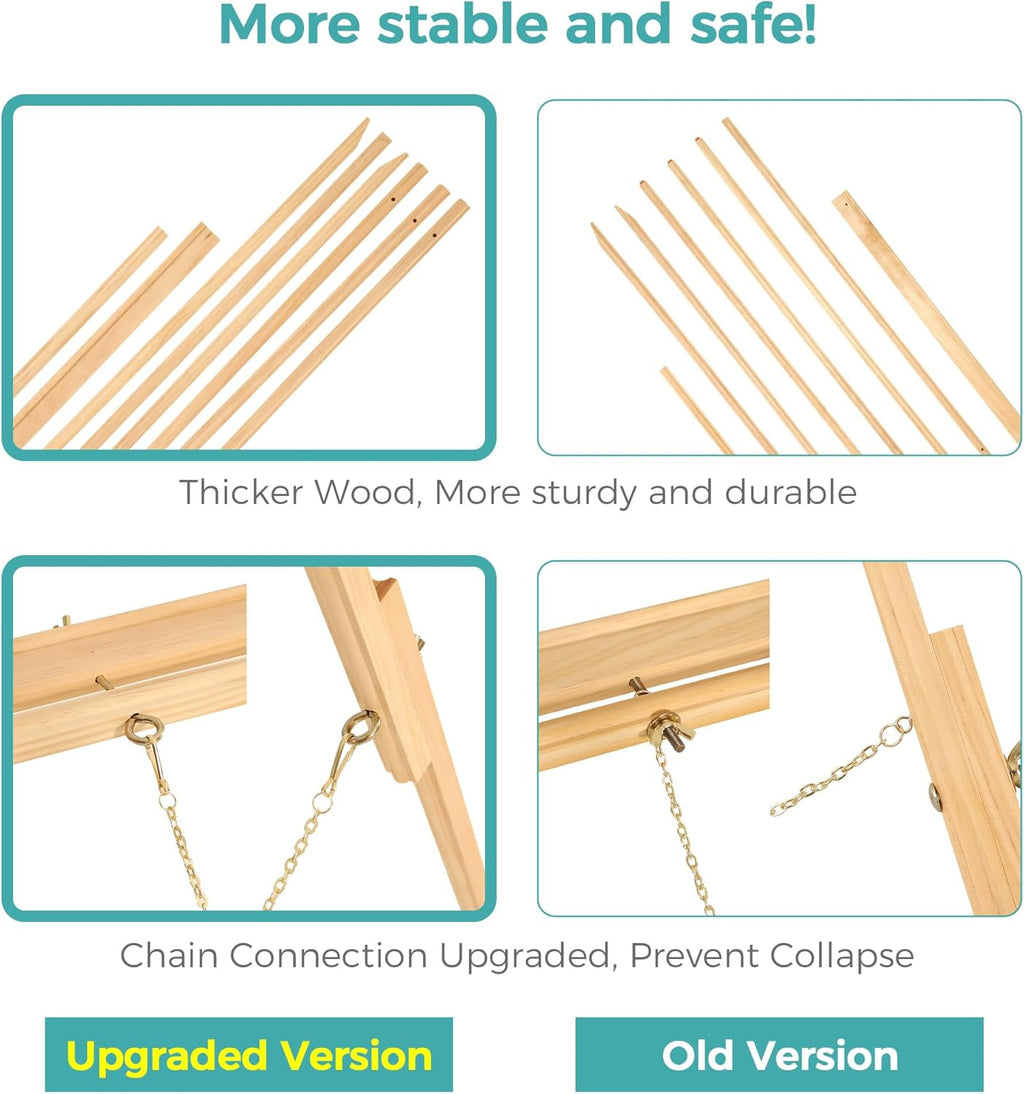 VISWIN 160cm Wooden Tripod Easel Stand for Wedding Signs & Painting