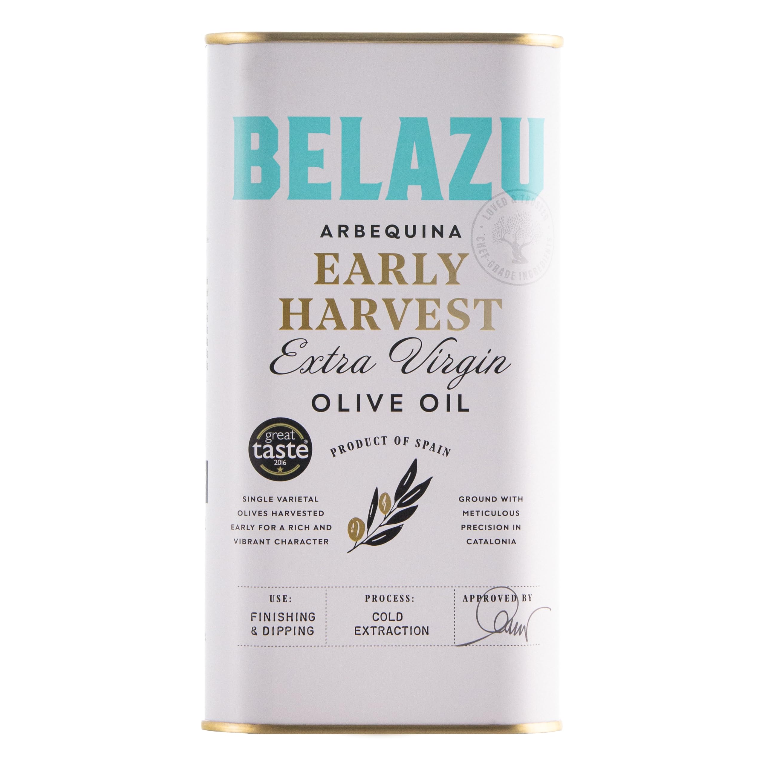 Belazu Early Harvest Arbequina Extra Virgin Olive Oil - 1L Tin