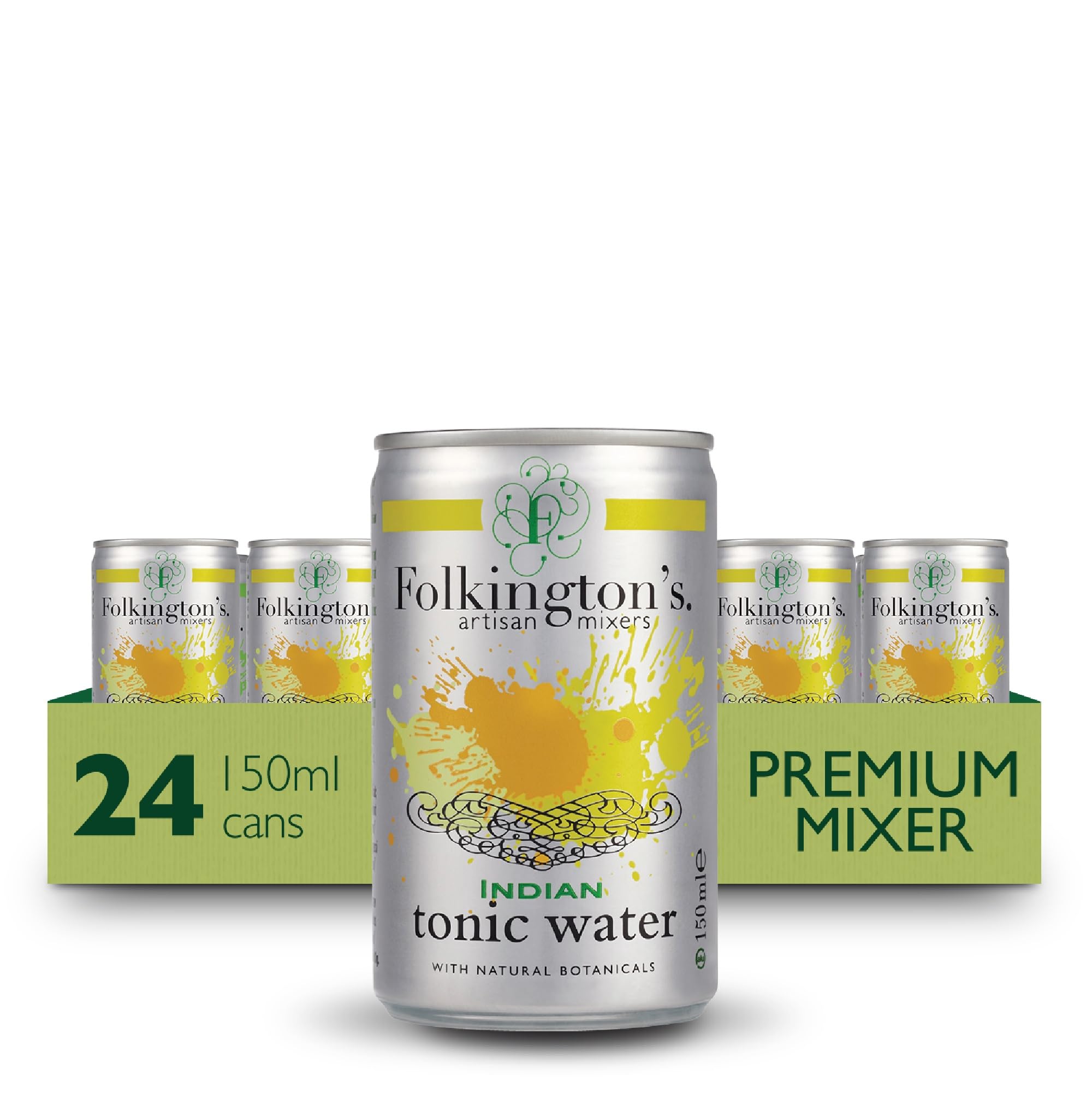 Folkington's Indian Tonic Water – Premium Botanical Mixer, 24 x 150ml