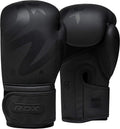 RDX Noir Series Boxing Gloves – Maya Hide Leather Sparring & MMA