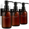 MaisoNovo Shower Soap Dispenser Wall Mount - 3 Pack Amber 500ml Bottles