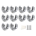 LIKERAINY Stainless Steel Closet Rod Sockets | 32mm U-Shaped Holder 10-Pack