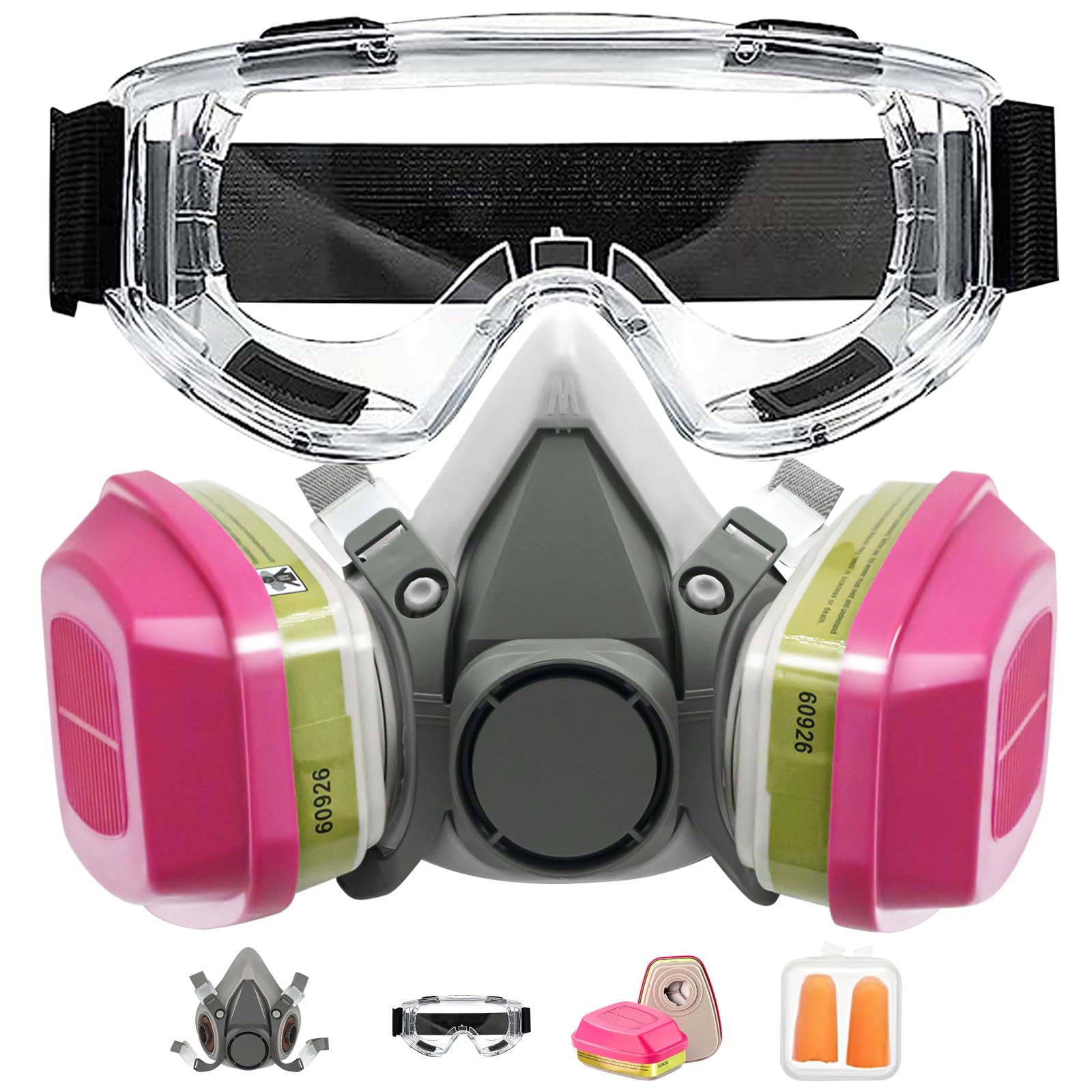 Jolof Store Reusable Half Face Gas Mask Respirator with Filters