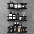AceMining Shower Caddy – 3 Pack Carbon Steel Adhesive Bathroom Shelves