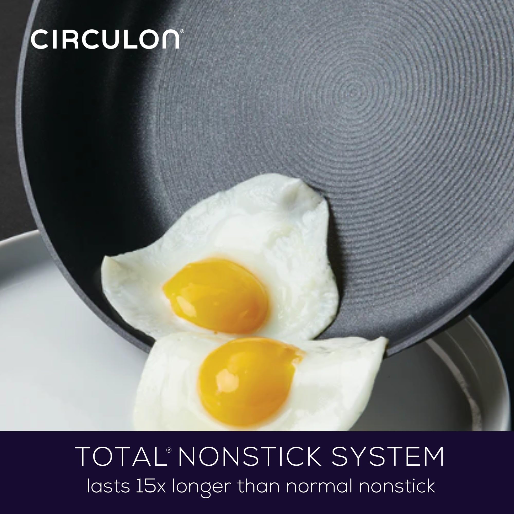 Circulon Total Non-Stick Saute Pan with Lid | 28cm Hard Anodized Induction
