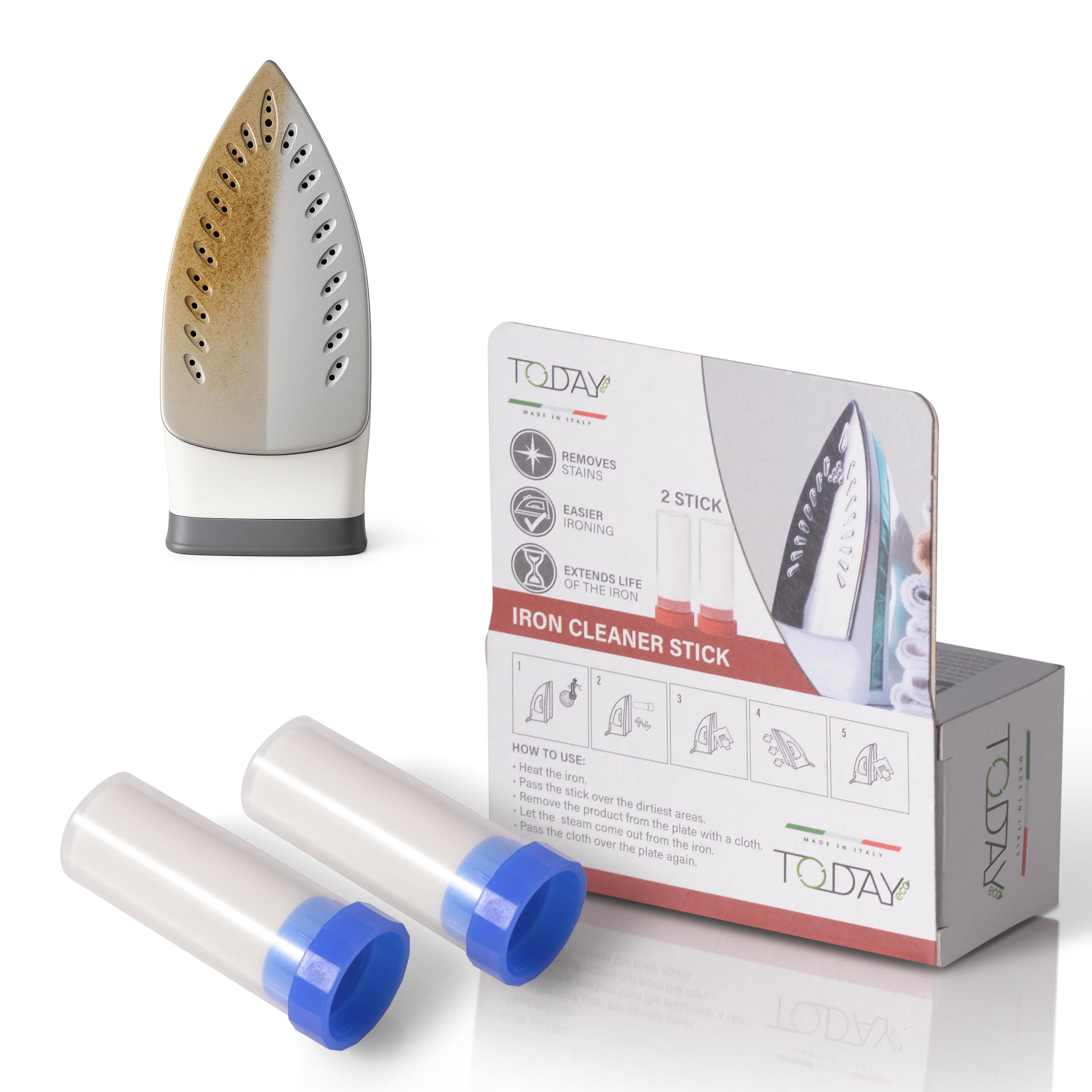 Iron Cleaner Sticks - 2 Pack Universal Soleplate Cleaner