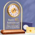 OkiyiD 40th Anniversary Clock | LED Light Up Wooden Base Wedding Gift