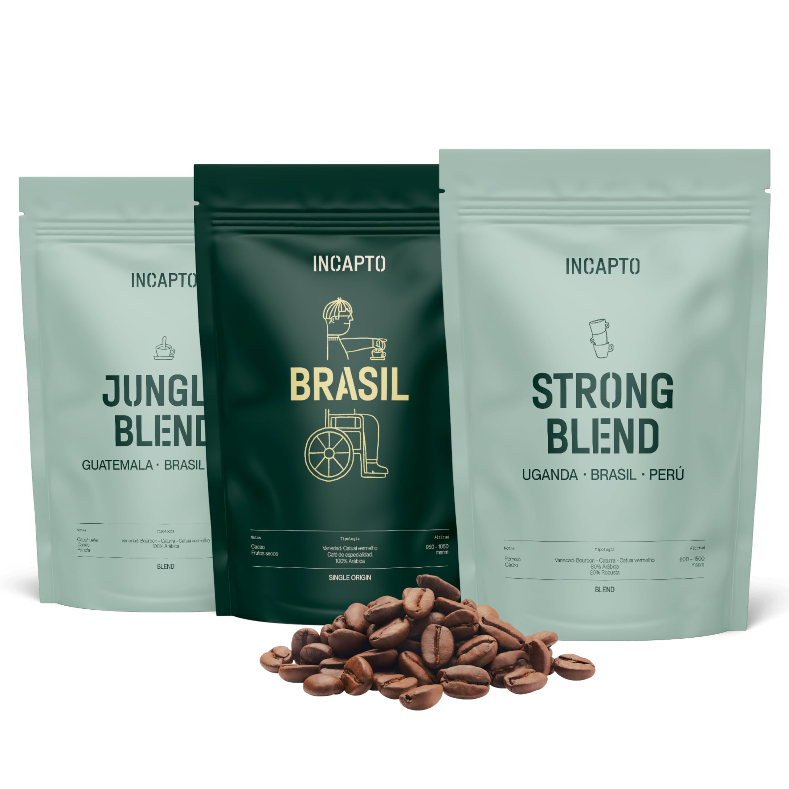 Incapto Specialty Coffee Beans Sampler Pack | Dark Roast Whole Bean