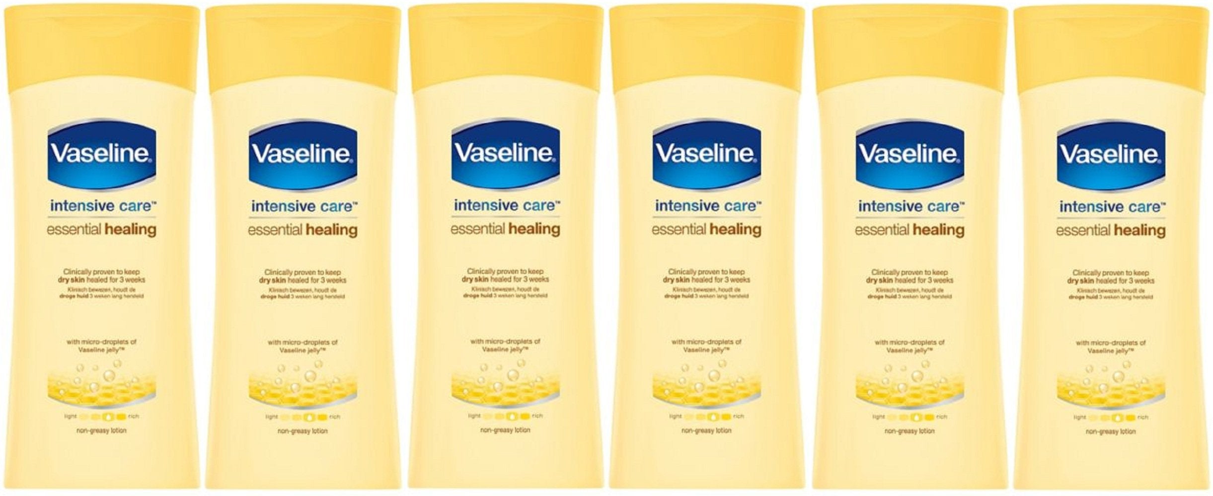 Vaseline Intensive Care Essential Healing Body Lotion 200ml - 6 Pack