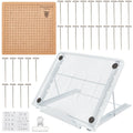 FREEBLOSS Macrame Board Set with Adjustable Stand and Pins - 18x18cm