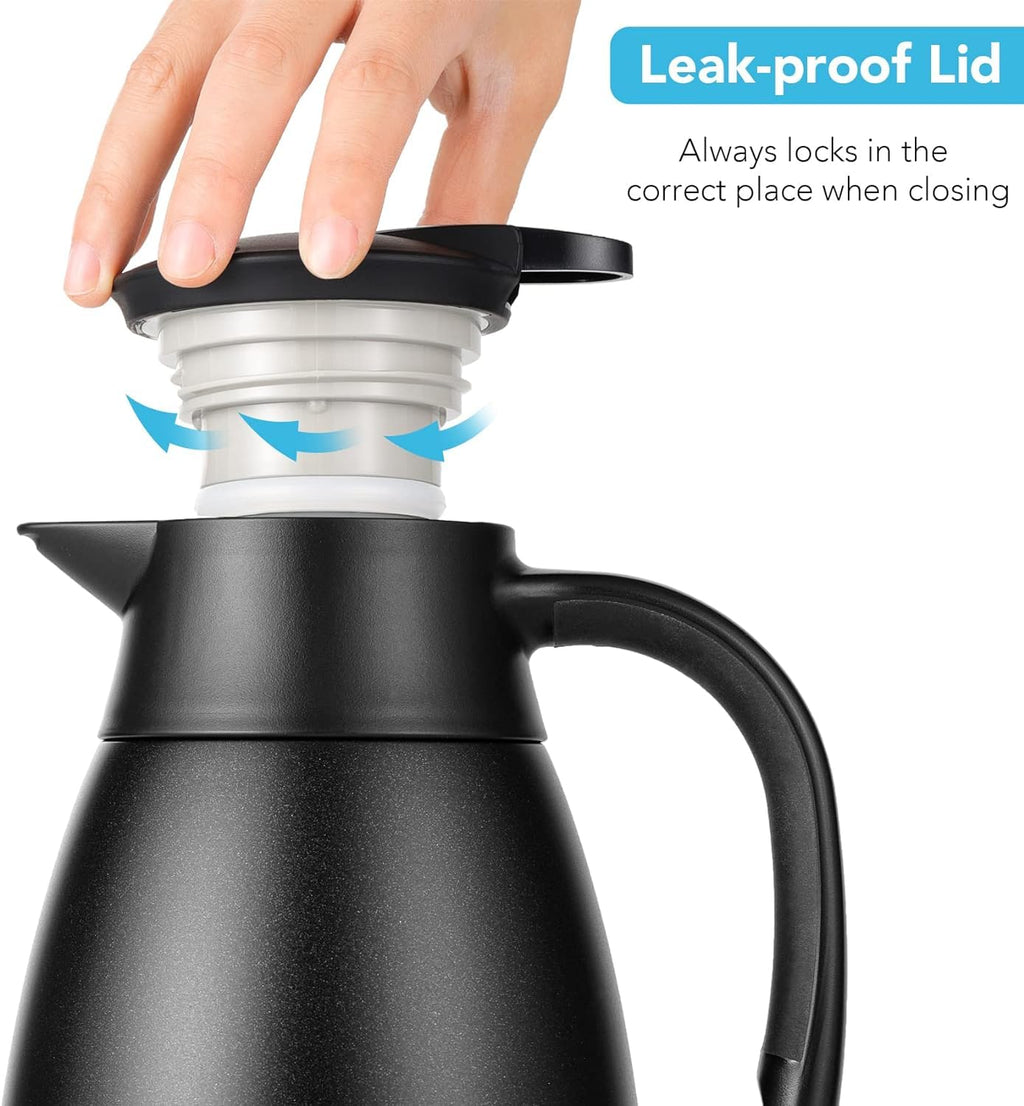 Tiken 2.5L Thermal Coffee Carafe – Stainless Steel Vacuum Insulated Jug