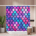Jolof Store Abstract Geometric Shower Curtain – Mold Resistant Polyester