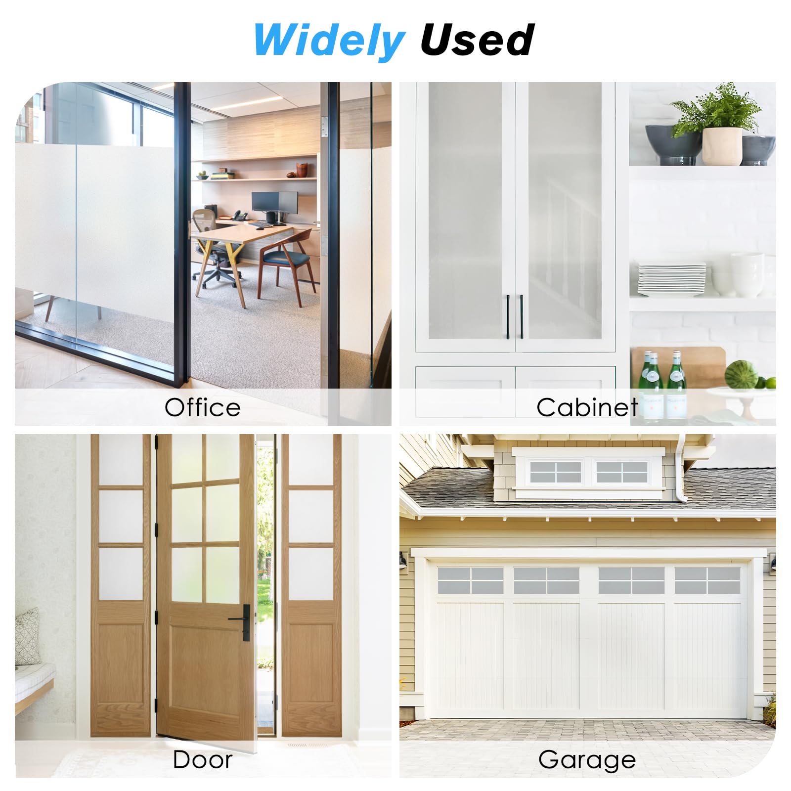 Frosted Window Privacy Film – Static Cling UV Blocking 90x300cm