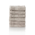 ALCLEAR Terry Cotton Face Towels | 6-Pack Platinum Grey | Oeko-Tex
