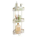 iDesign York Lyra 3-Tier Bathroom Storage Rack | Rustproof Metal - Satin