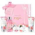 Body & Earth Rose Bath Spa Gift Set – 5 Piece Luxury Pamper Kit for Women