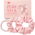 Litbear 100% Mulberry Silk Scrunchies – 22 Momme Hair Ties, 3 Pack