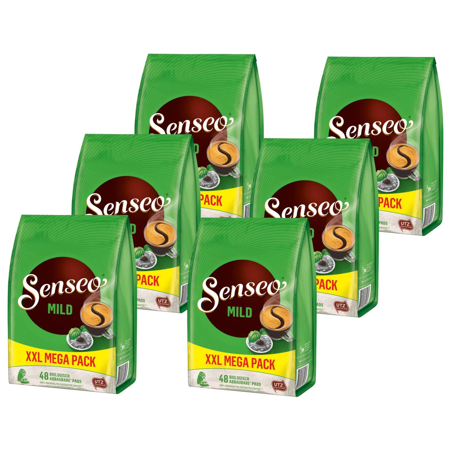 Senseo Mild Roast Coffee Pods – Bulk Pack of 6 (288 Pods Total)