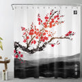 Japanese Mountain Shower Curtain | Waterproof Fabric, 71x71