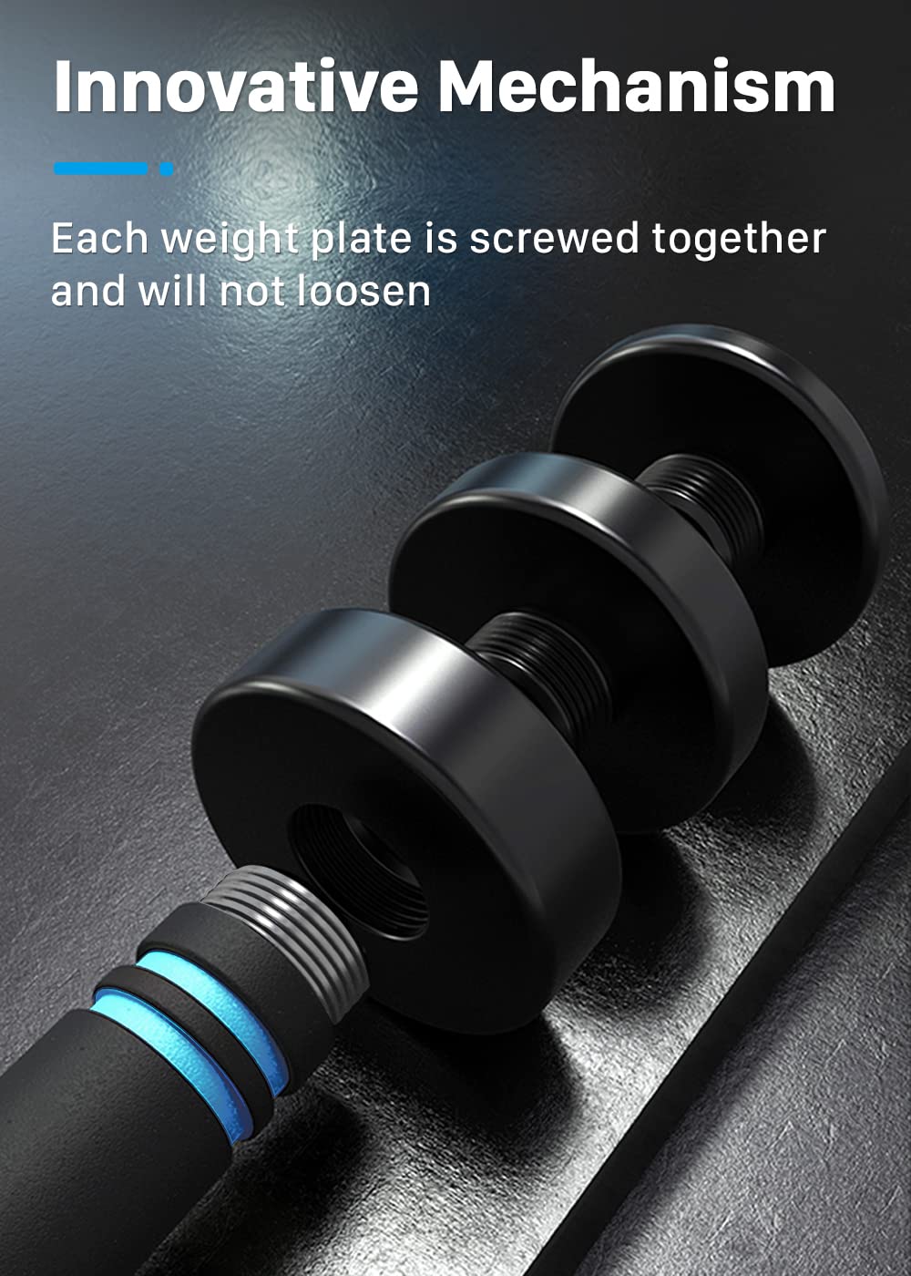 Northdeer Adjustable Steel Dumbbells | 2.5kg Black Set with Foam Handles