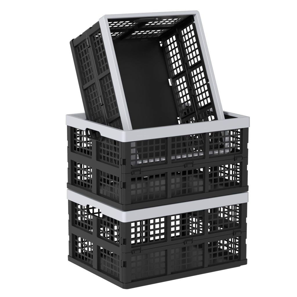 Ziglous 35 Litre Plastic Collapsible Storage Boxes, Folding Storage Crate - image 1