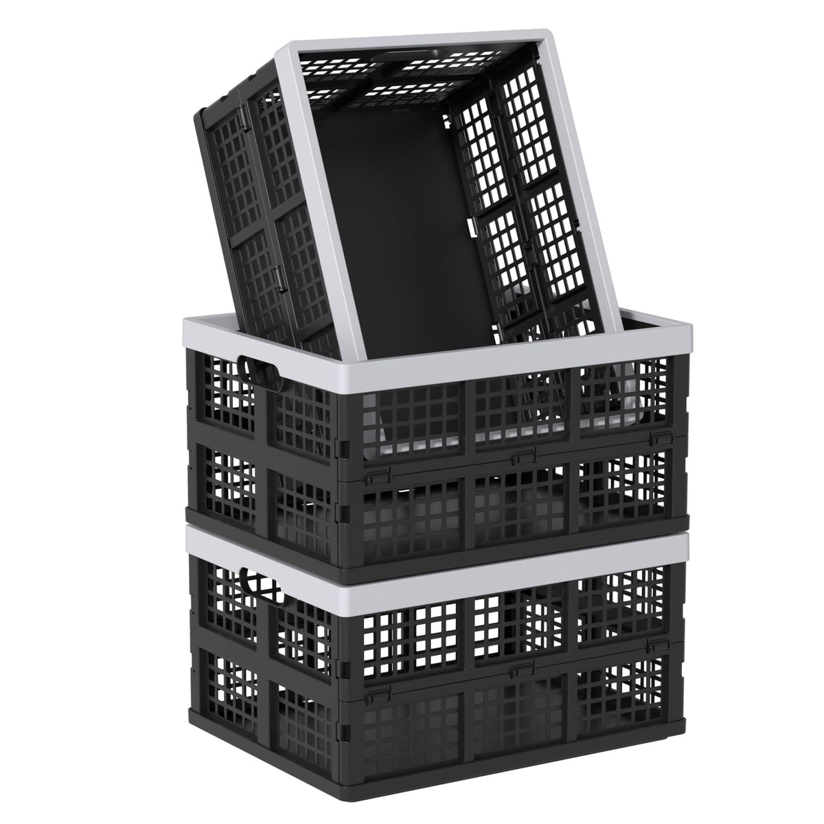 Ziglous 35 Litre Plastic Collapsible Storage Boxes, Folding Storage Crate - image 1