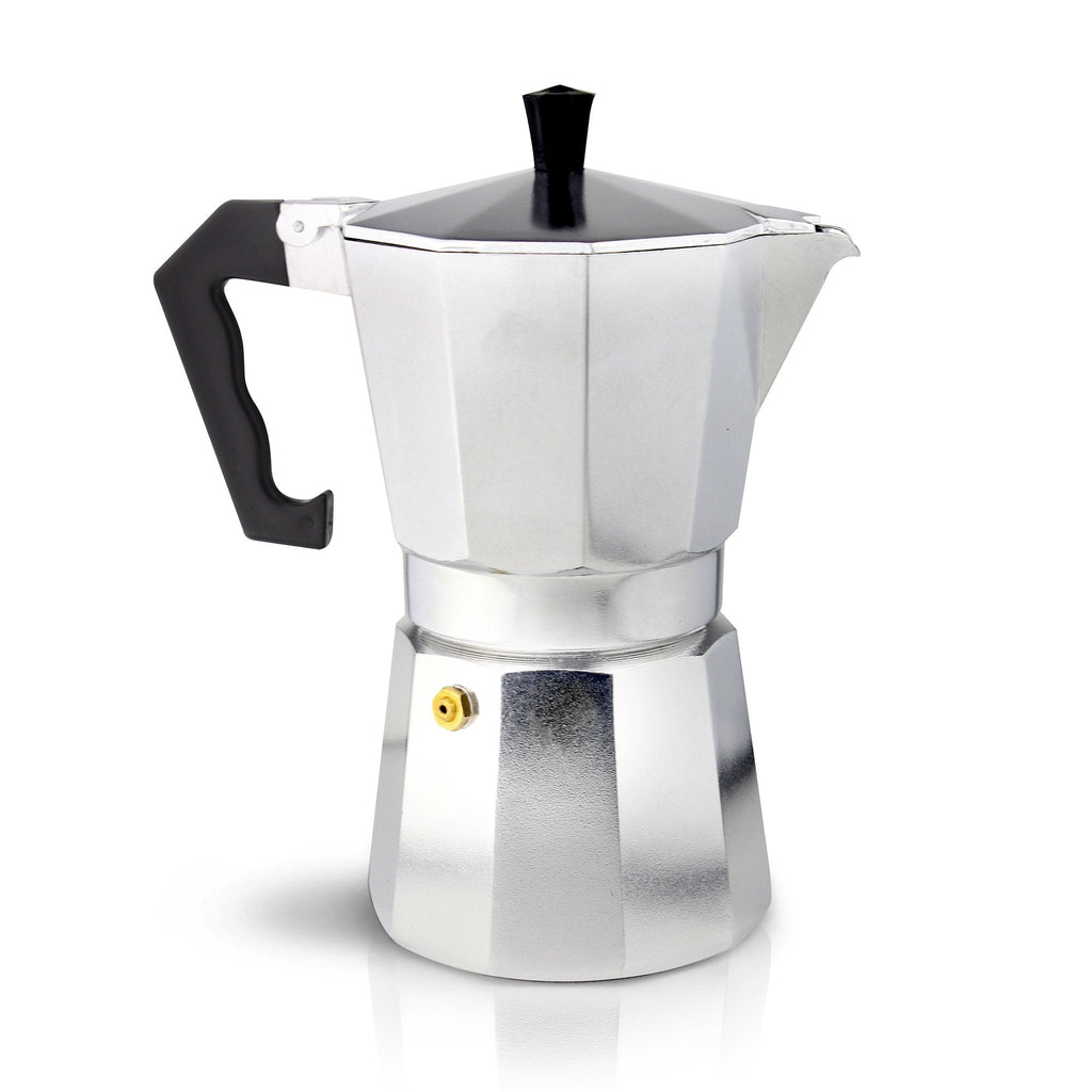 Grunwerg Italian Style Aluminium Moka Pot Espresso Maker - 9 Cup (360ml)