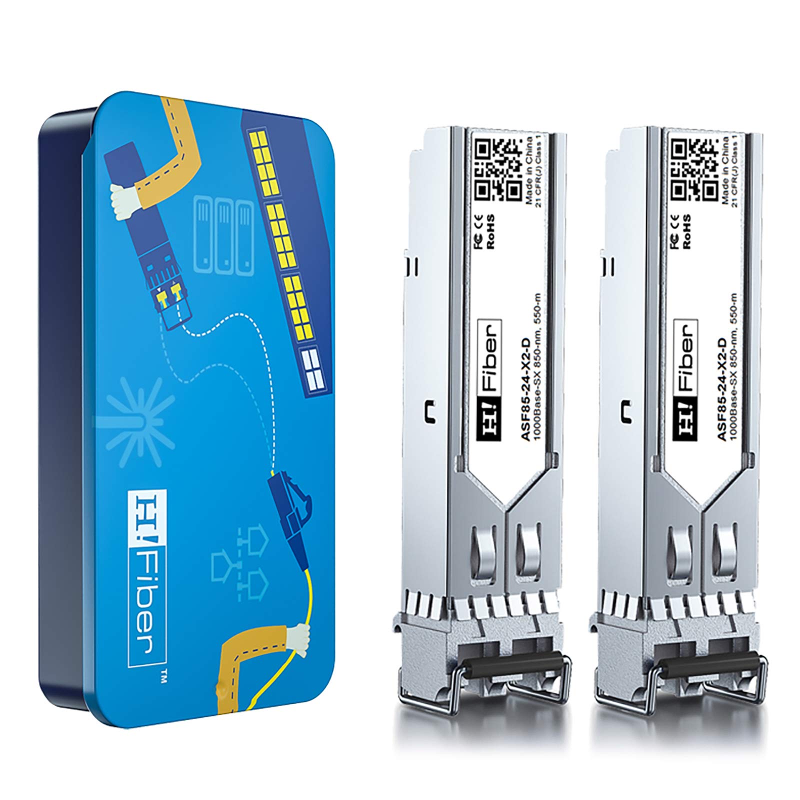 1.25G SFP to LC Multimode Fiber Module - 2 Pack