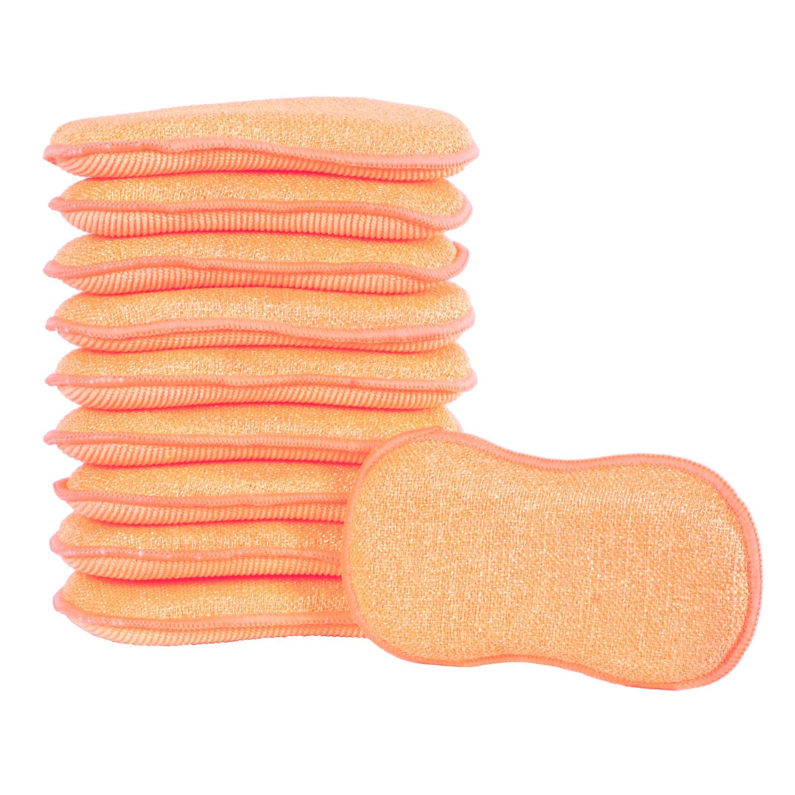 Jolof Store 10 Pack Antibacterial Microfibre Duo Action Cleaning Pads