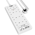 Jolof Store 8-Way Surge Protected Extension Lead with 4 USB Ports - 2M